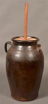 PA GLAZED REDWARE SIX GALLON B