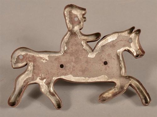 PA HORSE AND RIDER TIN COOKIE
