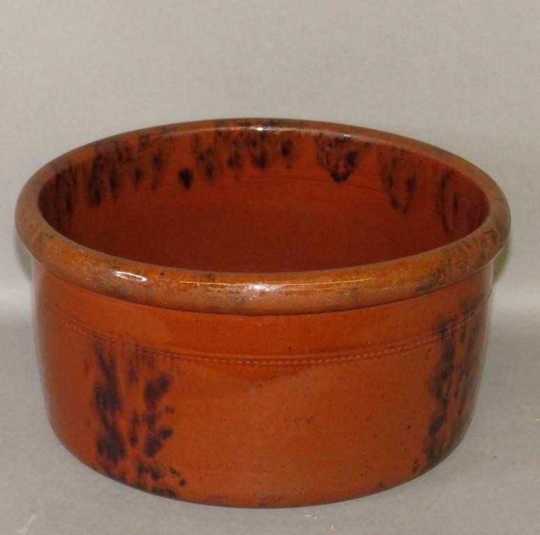 PA MANGANESE SPONGED REDWARE