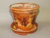 PA MANGANESE SPONGED REDWARE F