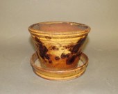 PA MANGANESE SPONGED REDWARE F