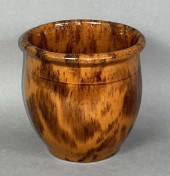 PA MANGANESE SPONGED REDWARE J