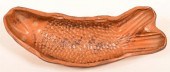PA MOTTLE GLAZED REDWARE FISH