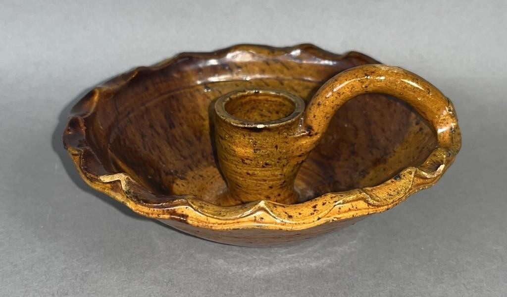 PA REDWARE CHAMBERSTICK CA.