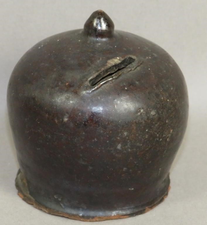 PA REDWARE DOME BANKca. 1880; PA