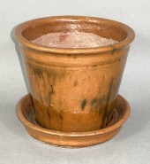 PA REDWARE FLOWER POT CA. 1875