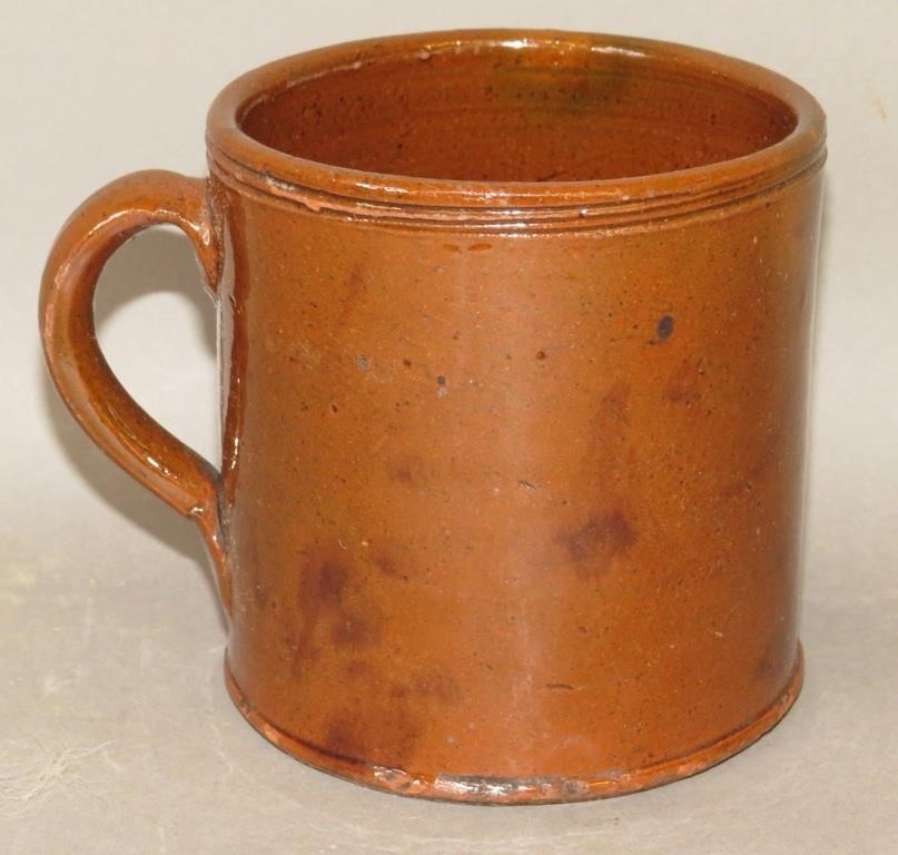 PA REDWARE MUGca. 1890; PA