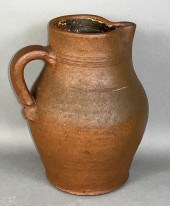 PA REDWARE PITCHER CA. 1900-19