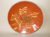 PA SLIPWARE DISHca. 1870; PA s