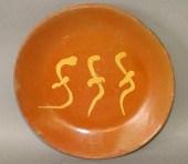 PA SLIPWARE DISHca. 1890; PA d