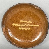 PA SLIPWARE PLATE BY WILLOUGHB
