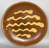 PA SLIPWARE PLATE CA. 1880; SI