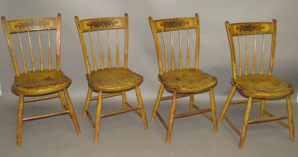 P.A. WILLARD SET OF 4 PLANK SEAT