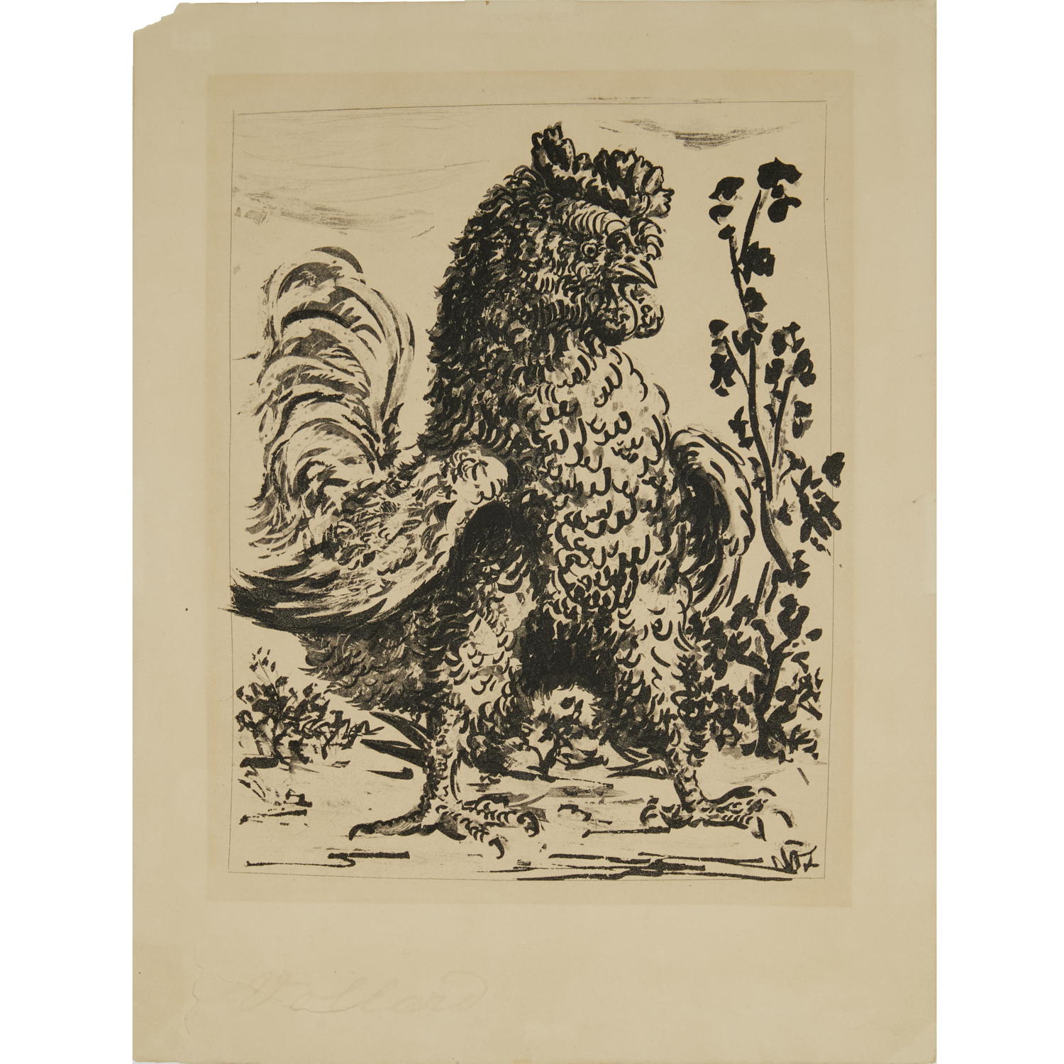 PABLO PICASSO, DRYPOINT ETCHING,