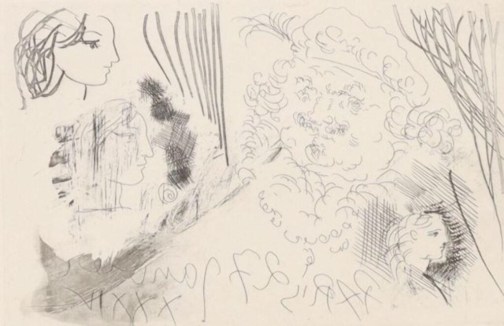 PABLO PICASSO ETCHING REMBRANDT &