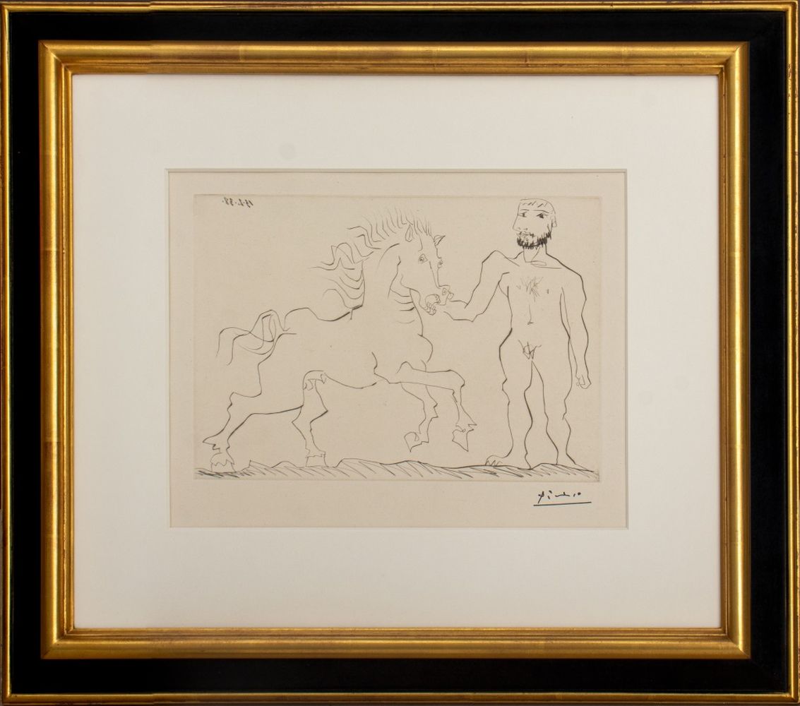 PABLO PICASSO "HOMME NU DEBOUT AVEC