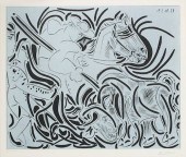 PABLO PICASSO, LINOCUT, PIQUE