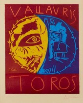 PABLO PICASSO, LINOCUT, TOROS