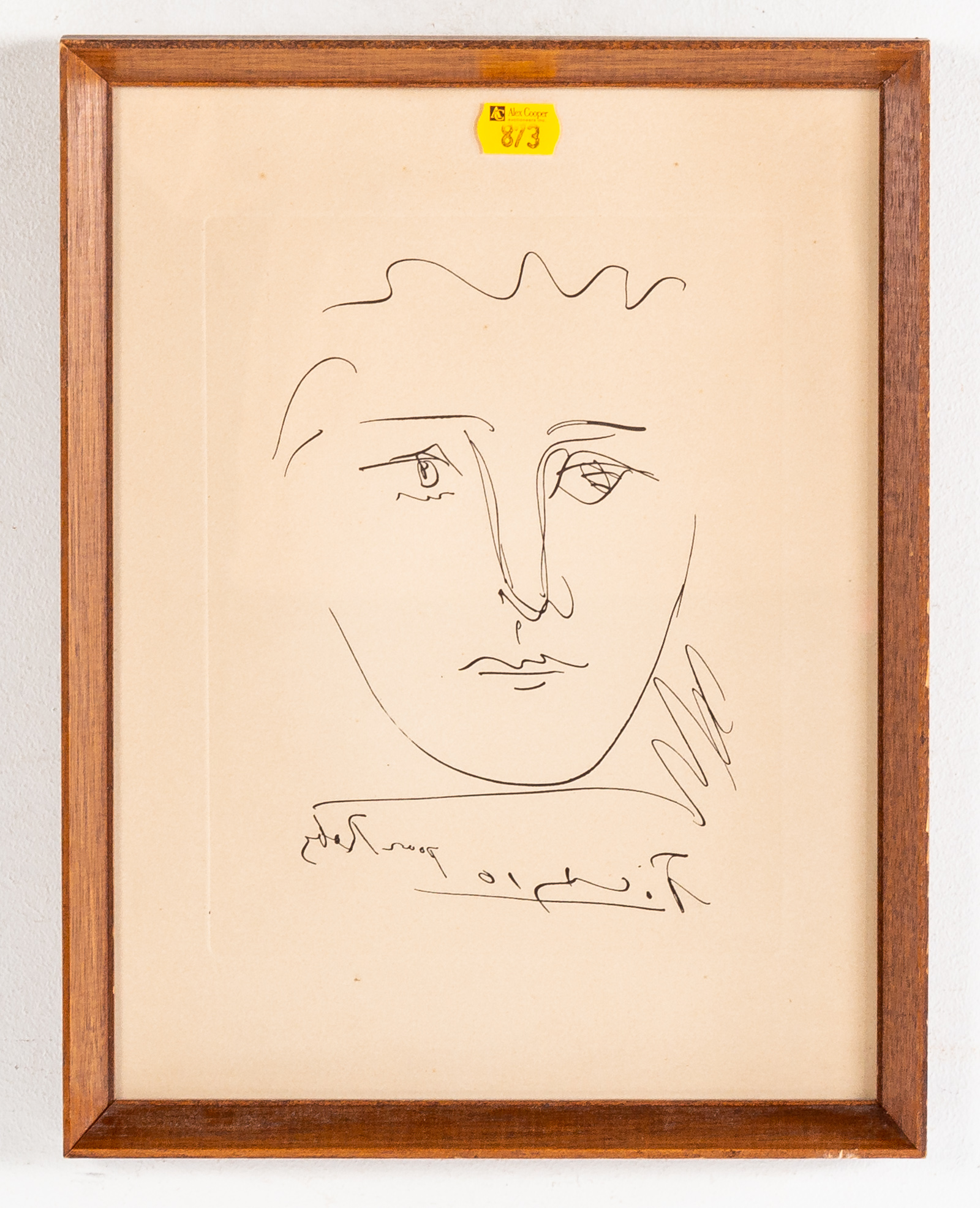 PABLO PICASSO. "POUR ROBY," ETCHING