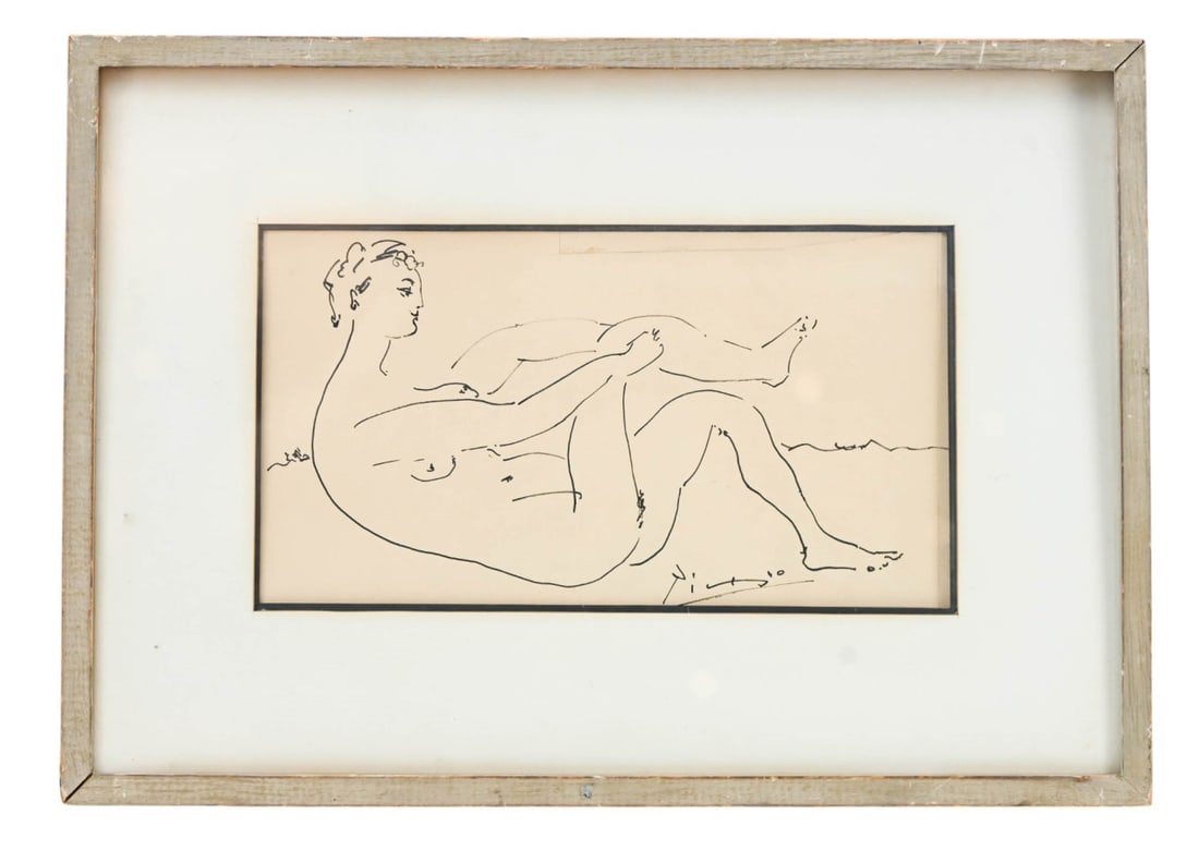 PABLO PICASSO SIGNED INK DRAWING