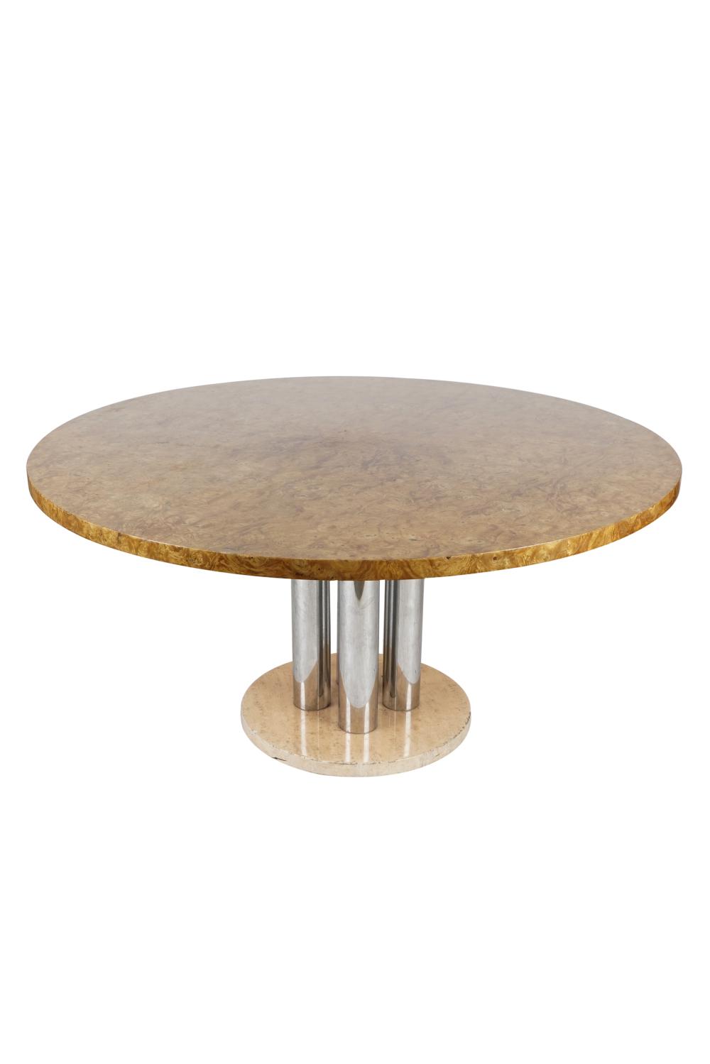 PACE BURL-VENEER, CHROME & STONE