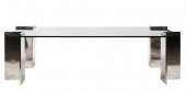 PACE CHROMED STEEL AND GLASS C