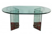PACE STYLE GLASS TOP DINING TA