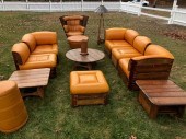 PACIFIC GREEN LEATHER SECTIONA