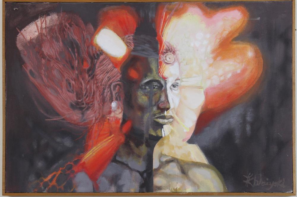 PACIFIC ISLANDER OIL ON CANVAS, MAN