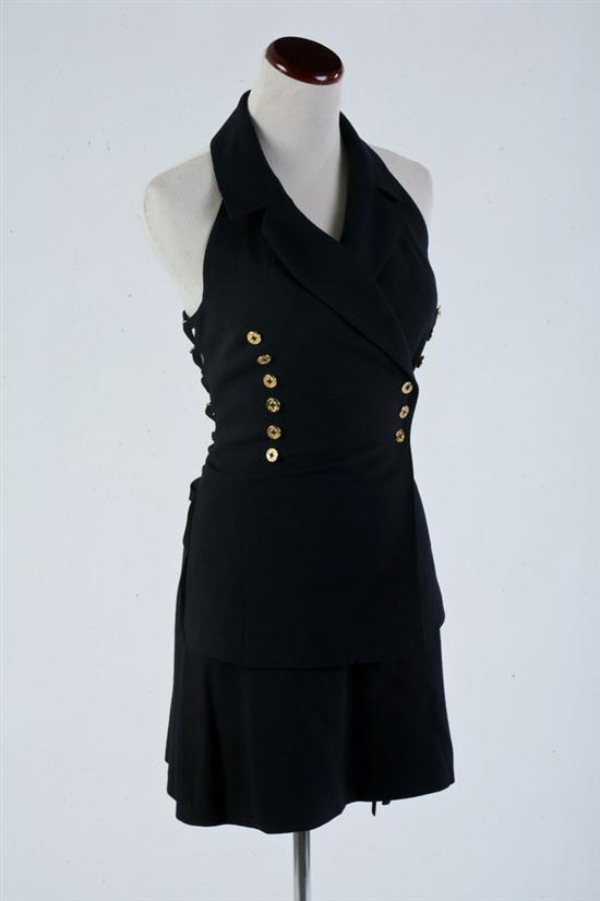 PACO RABANNE NAVY HALTER HALTER TOP