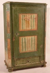 PAINT DECORATED 19TH C. WARDRO