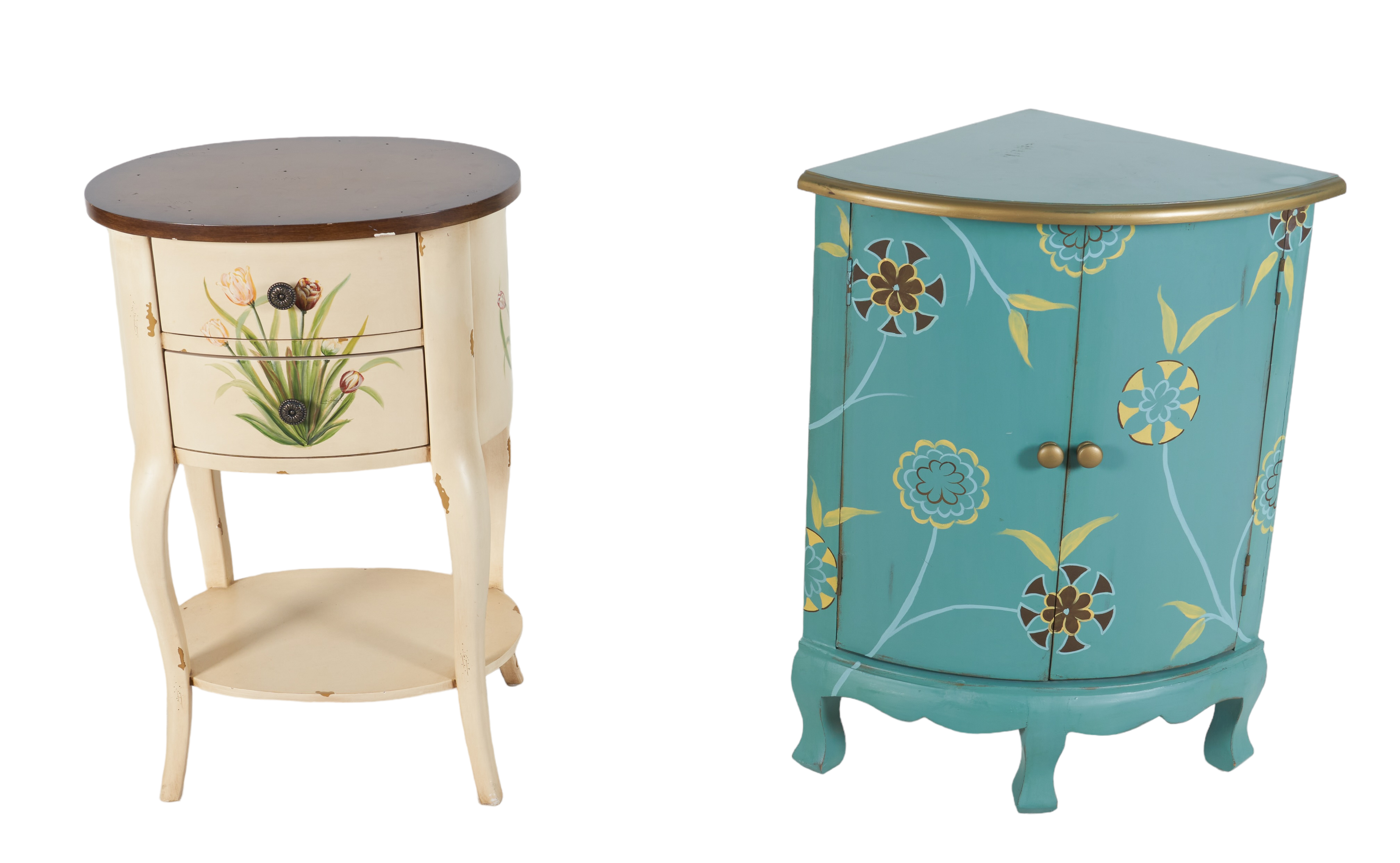 Paint decorated 2-door corner