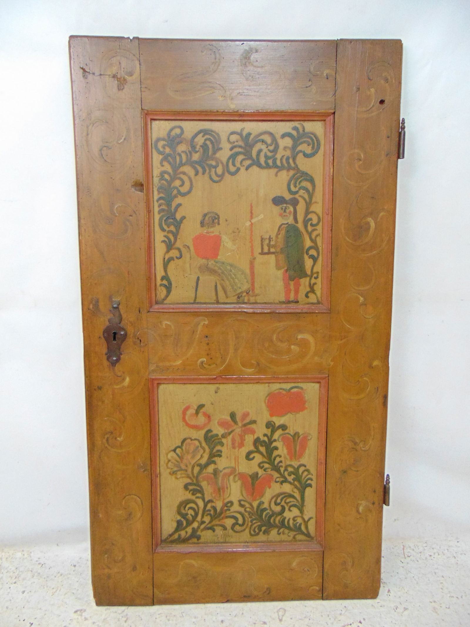 PAINT DECORATED 2 PANEL  DOOR