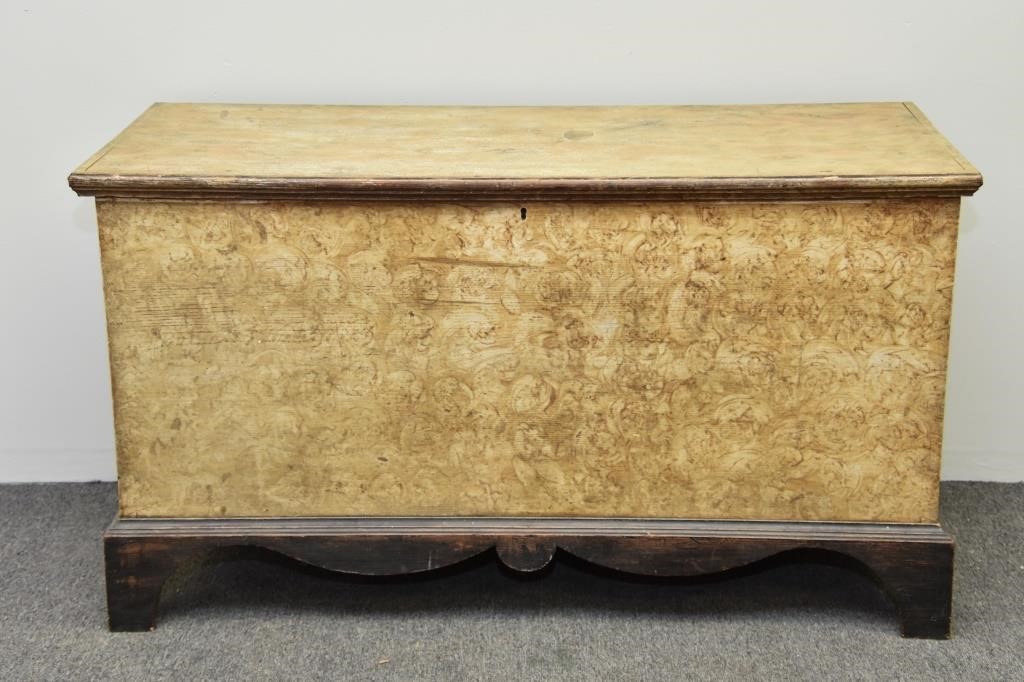 Paint decorated blanket chest,