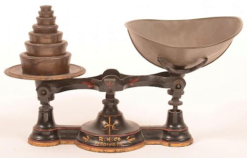 PAINT DECORATED CAST IRON BALANCE