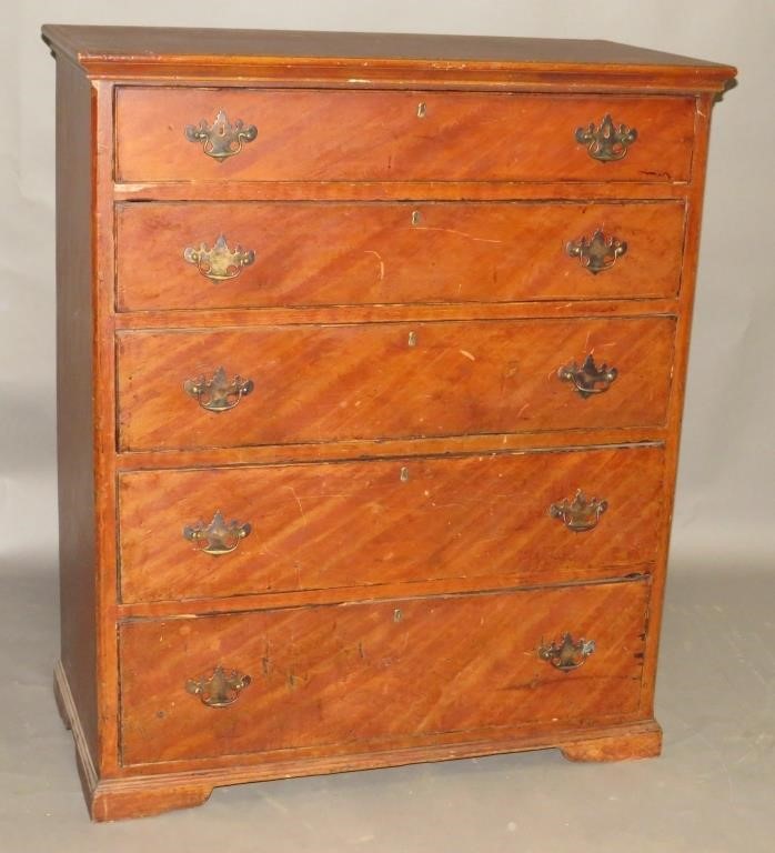 PAINT DECORATED CHEST OF DRAWERSca.