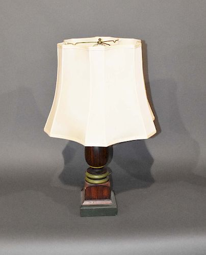 PAINT DECORATED COLUMN LAMP BY