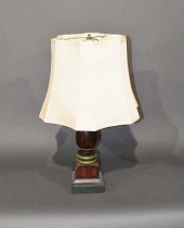 PAINT DECORATED COLUMN LAMP BY