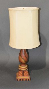 PAINT DECORATED COLUMN LAMP BY