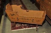 PAINT DECORATED CRADLE. Americ