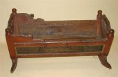 PAINT-DECORATED CRADLE.  Mid 1