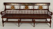 PAINT-DECORATED DEACON'S BENCH