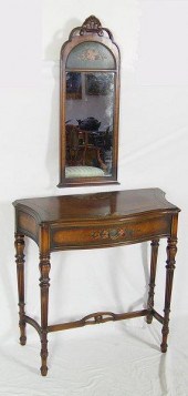 PAINT DECORATED FOYER TABLE AN