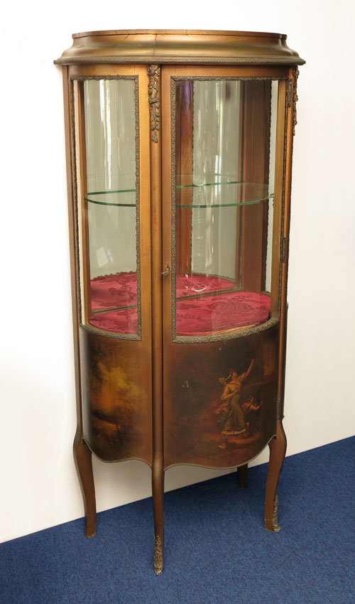 PAINT DECORATED FRENCH VITRINE