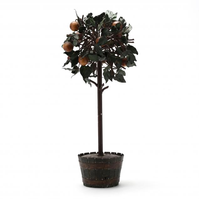 PAINT DECORATED METAL TOPIARY Early