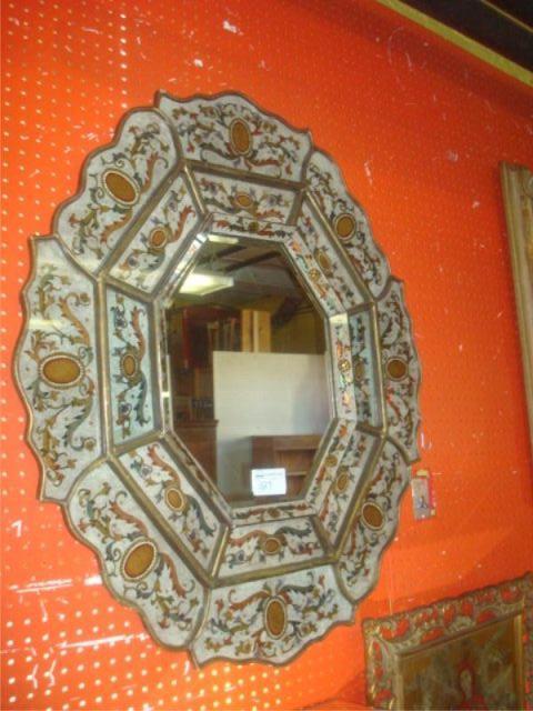 Paint Decorated Mirror. From a