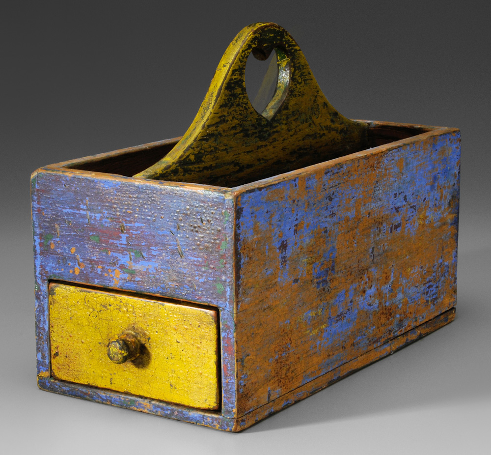 Paint-Decorated Pine Candle Box