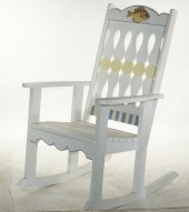 PAINT DECORATED ROCKING CHAIR