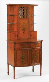 PAINT-DECORATED SATINWOOD DRIN