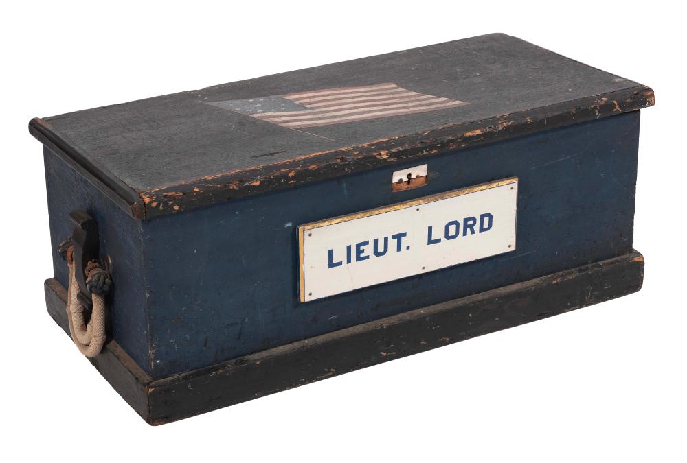 PAINT-DECORATED SEA CHEST 19TH